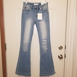 NWT 7/27 KanCan mid-rise flare jeans